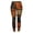 1Orange, variant on Xijirk Women Halloween Leggings Vintage Patchwork Print with Black Cat Pumpkin Skull High Waist Stretch Pants for Holiday Cosplay