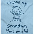 thumbnail image 2 of I Love My Grandma This Much Cute Romper Boys or Girls Infant Baby Brisco Brands 6M, 2 of 7