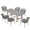 Gray, variant on JOIVI Outdoor Patio Wicker Chair, All-Weather Rattan patio Dining Chair, Armchair Seating with Cushion, Set of 2, Gray