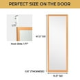 thumbnail image 2 of Costway Door Wall Mounted Mirror Full Length Hanging Wood Frame Mirror Decor Golden, 2 of 8