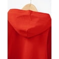 thumbnail image 6 of MSemis Kids Boys Girls Hooded Sweatshirt Solid Color Basic Hoodie Pullover Tops Red 7-8, 6 of 7