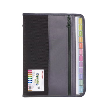 Accordion File Organizer, Document Organizer Expanding File Folder with 13 Pockets Document Organizer with Handle & Labels, Portable Home Travel Safe Storage for Letter A4 Files and More --Black
