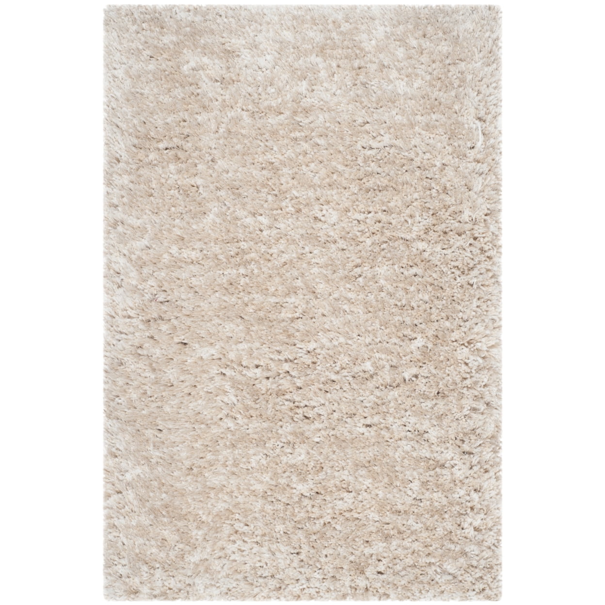 SAFAVIEH Henley Solid South Beach Polyester Shag Runner Rug, Champagne, 2'3" x 6'