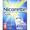 Nicorette Nicotine Gum White Ice Mint 4Mg 100Ct Stop Quit Smoking Craving Aid