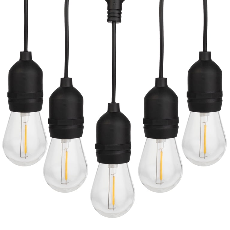 50FT LED Outdoor String Lights, Vintage Edison photo 1
