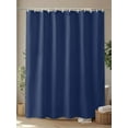 thumbnail image 4 of Shower Curtain Navy Blue Shower Curtains for Bathroom, Waterproof Polyester Shower Curtain Set with Hooks, Extra Long 72" x 84" Solid Color, 4 of 6