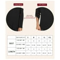 thumbnail image 5 of Women's 3/4 Roll Sleeve V Neck Tops Casual Tunic Shirts Blouse Ladies Tops(Black S), 5 of 5