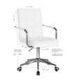 thumbnail image 4 of Silla escritorio color blanco acabados cromo dorado con brazo giratoria Altura ajustable forrada en material PU euroluce contemporary design, 4 of 4