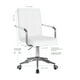 thumbnail image 4 of Silla de escritorio Euroluce Contemporary Design color rosa con brazo giratoria Altura ajustable, 4 of 4