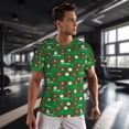 thumbnail image 3 of Wukai Cute Santa And Ho Ho Ho Print Men's Short-Sleeved Mesh T-Shirt,Quick-Dry Short Sleeve Workout T-Shirt-XX-Large, 3 of 8