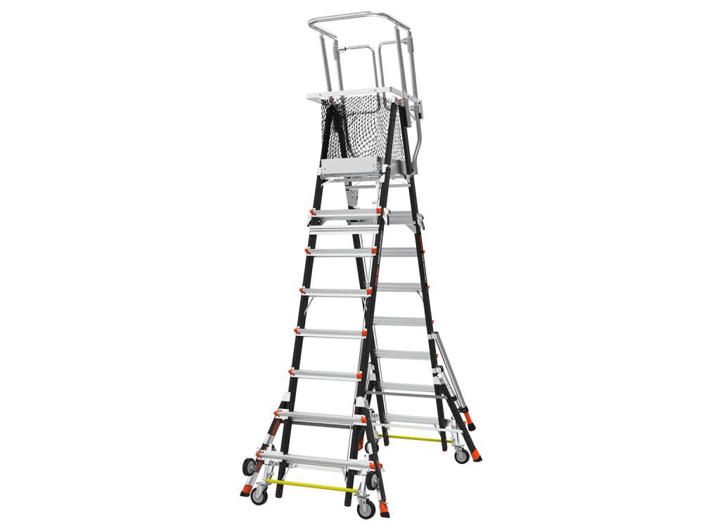 Little Giant Safety Cage 8'-14' w/ Wheel Lift & Ratchet Levelers 