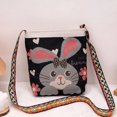 thumbnail image 6 of Jiibva Embroidered Shoulder Bag Boho Ethnic Shoulder Purse Hippie Messenger Bag Tote Handbag Crossbody Bag for Women, 6 of 7