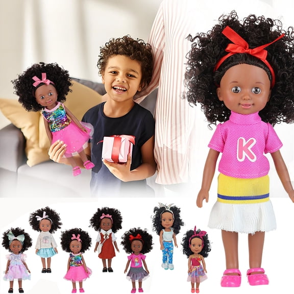 10 inch Black Baby Dolls for Girls 2-6, Reborn Baby Dolls for Toddlers 1-3, Newborn Baby Dolls Silicone Full Body, Realistic Lifelike Vinyl Doll for Kids Ages 4 5 6 7 Years Olds, Christmas Gifts