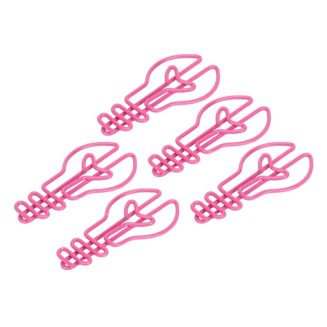Paperclips, 100pcs Bulb Shape Paper Clips Prevention Plating Process Metallic Paper Clips Small Paper Clips Portable for Office Document Classification