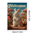thumbnail image 3 of C Polyester Easter Garden Flag With Double Sided Bunny Egg Plants Print For Outdoor Decoration C, 3 of 6