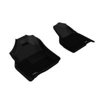 3D MAXpider Front Row Custom Fit All-Weather Floor Mat for Select Dodge Ram Models - Kagu Rubber (Black)