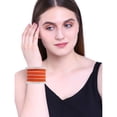 thumbnail image 3 of Efulgenz Indian Wedding Bangles Set Crystal CZ Rhinestone Velvet Bangles Bracelet Jewelry For Women (34 Pcs) Size 2.8, 3 of 7