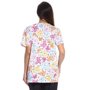 Just Love Women's Scrub Tops (White Butterfly, 1X)