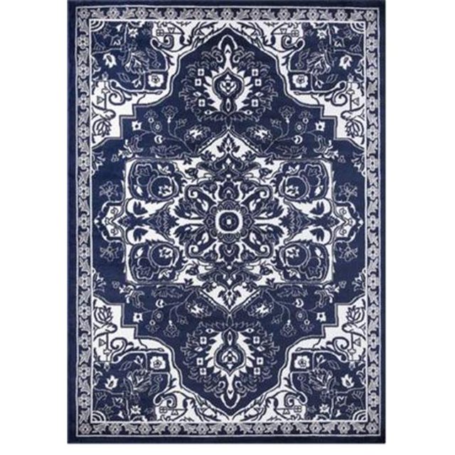 Concord Global Trading 69355 5 x 7 ft. Jefferson Vintage Medallion Rectangle Area Rug, Navy