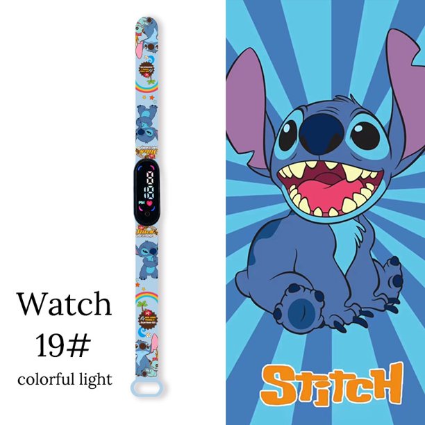 Disney Cartoon Stitch Children Watches Girls Fashion Bracelet LED Women Watch Kids Electronic Digital Waterproof Clock Gao Jinjia LED