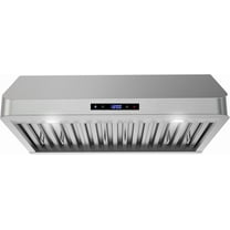 Streamline 30 in. Merlara Convertible Undermount 406 CFM Range Hood in Brushed Stainless Steel with Baffle Filters, Touchpad Control, LED Lights