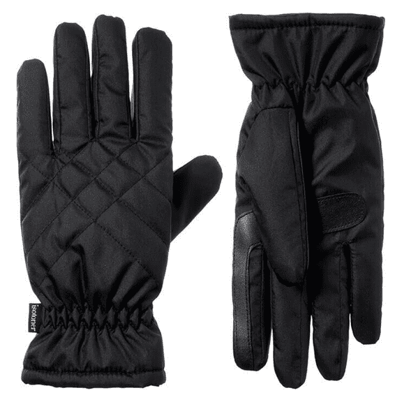 isotoner Womens Sleekheat Glove W/QuiltingGloves, Black, L/XL, $52