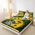 thumbnail image 4 of jejeloiu Football Rugby City Bed Sheets,Yellow Ball Helmet King Sheets For Men Women 4 Pieces, 4 of 7