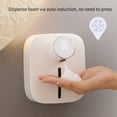 thumbnail image 4 of Injueey Dispensador automático de espuma para montaje en pared, máquina de espuma recargable para baño, cocina, ducha de mano, dispensador de espuma Juegos de accesorios de baño blanco Injueey HA008732-01B, 4 of 6