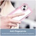 thumbnail image 4 of Allytech Clear Back Case for iPhone 13 5G 6.1 inch 2021, Drop Protection Shock-Absorbing Corners Anti-Scratch Soft TPU Edges (Without Screen Protector) Cover for iPhone 13 2021 (6.1"), Pink, 4 of 8