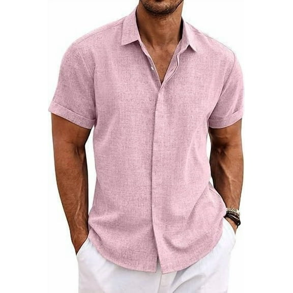 Men's shirt Short-sleeved casual button-down shirt Men's beach summer