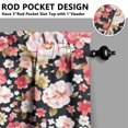 thumbnail image 3 of Small Floral Kitchen Curtains - 2 PCS Vintage Bloom Print, Rod Pocket Design, Farmhouse Window Treatment, 3 of 4