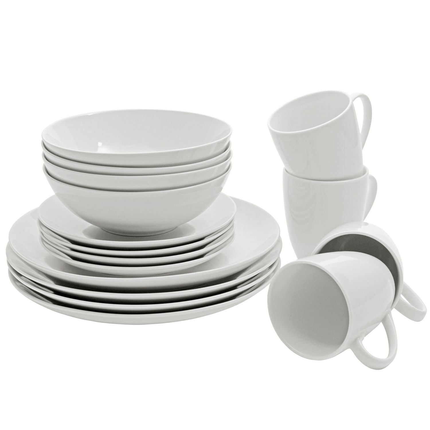 10 Strawberry Street Simply White Coupe Dinnerware Set