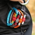 thumbnail image 6 of 24KN Mountaineering Caving Rock Climbing Carabiner D-Shaped Safety Screw Lock Buckle For Camping Hiking Outdoor And Gym, 6 of 7