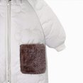 thumbnail image 5 of 6-10 Months Infant Hooded Snowsuit Rompers,Fleece Lined Zip Up Baby Jumpsuit,Warm Winter Outdoor Onesie for Newborn Infant Boys Girls 3 6 9 12 18 Months,White, 5 of 8