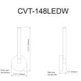 thumbnail image 2 of Dainolite 8W Wall Sconce, Aged Brass w/ White Acrylic Diffuser, 2 of 2