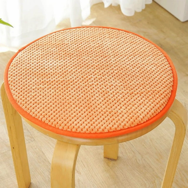 Coussin de Chaise Rond, Coussin de Siège Épaissi, Tapis de Confort Doux avec Sangles, Diamètre 35cm pour Usage Intérieur Extérieur