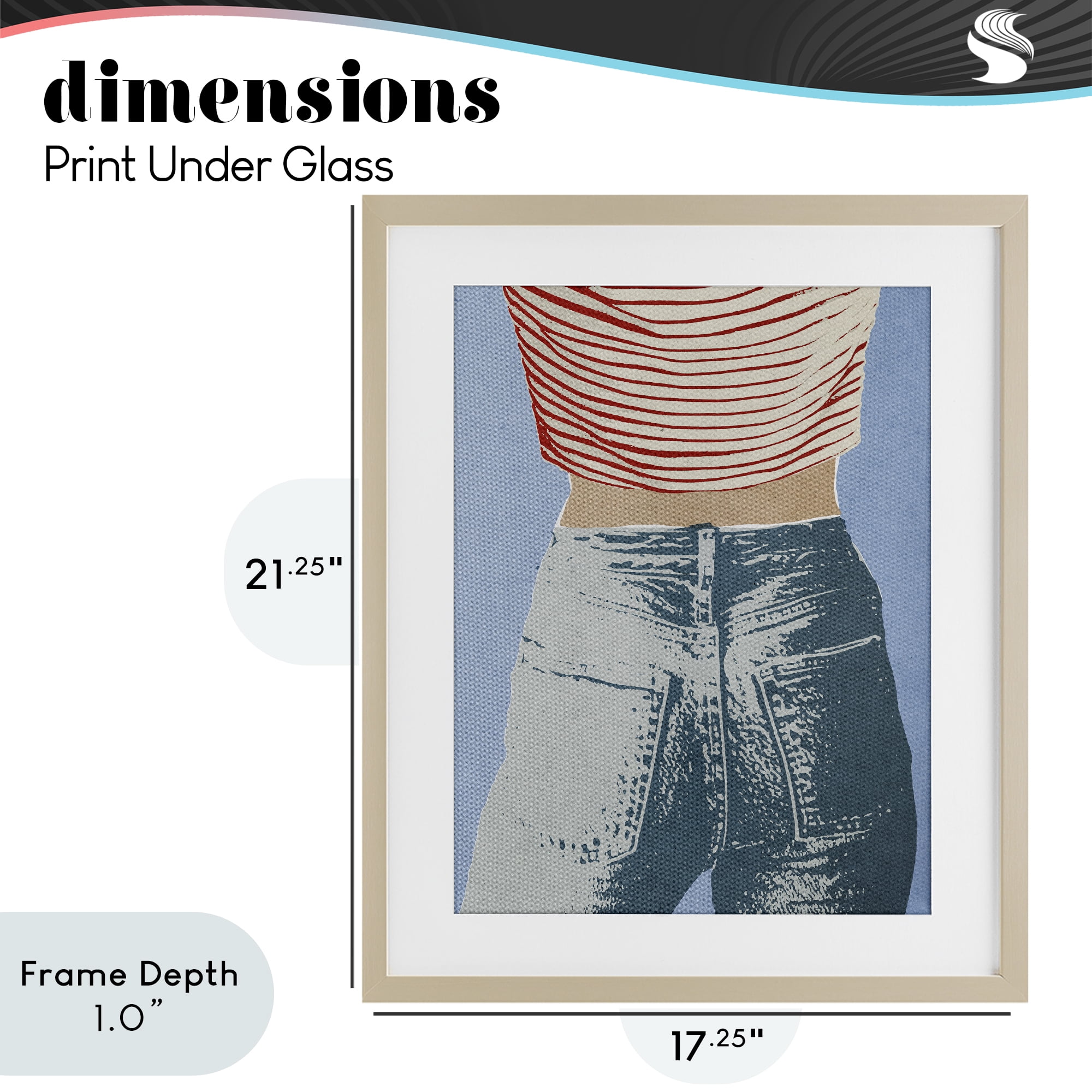 Stupell Industries Favorite Jeans Vintage Birch Framed Print Under Glass, design by Victoria Barnes