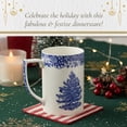 thumbnail image 5 of Spode Blue Italian Christmas Mug, 12oz - Elegant Holiday Drinkware with Iconic Christmas Tree Motif, Dishwasher & Microwave Safe Festive Mug for Hot Cocoa, Tea, Coffee Lovers - Ideal for Bar Cart, 5 of 7