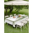 thumbnail image 3 of Outdoor Tablecloth with Umbrella Hole and Zipper, Fall Rectangle Table Cloth 60x102 Inch Waterproof Tablecloth, Sage Green Pumpkin Thanksgiving Stripe Leaf Picnic Table Cover for Patio Camping, 3 of 7