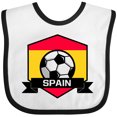 thumbnail image 3 of Inktastic Soccer Spain Flag Banner Boys or Girls Baby Bib, 3 of 4