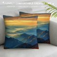 thumbnail image 3 of Pratyus Mountain Range Sunset Clouds Pillow Cases with Zipper Home Decor for Living Room Bedroom Bed Cushion Outdoor Aesthetic Decorative 1PC 18x18in, 3 of 5