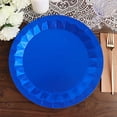 thumbnail image 4 of Balsa Circle 25 Royal Blue Geometric Round 12" Metallic Disposable Dinner Salad Paper Plates Party Events, 4 of 7