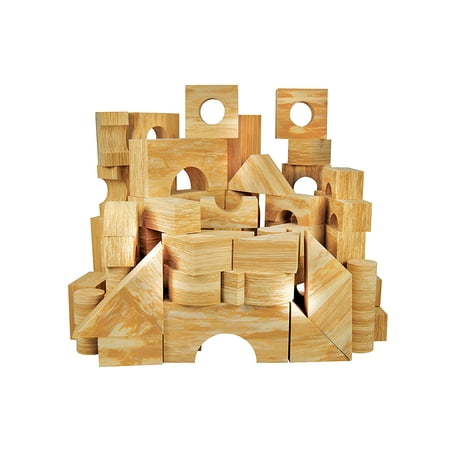 70pc Non-Toxic Non-Recycled Quality Wooden Finished Foam Building Blocks for Children