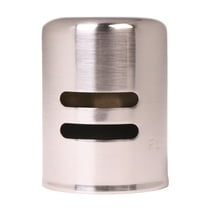 Westbrass Standard Size Solid Brass Air Gap Cap Only, Non-Skirted, Satin Nickel