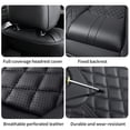 thumbnail image 6 of Car Seat Cover for SUBARU FORESTER 2011, Black Car Seat Covers, PU Leather 5 Piece Full Set With Lumbar Support Protect and Upgrade Seats, Protect Car Seats, 6 of 9