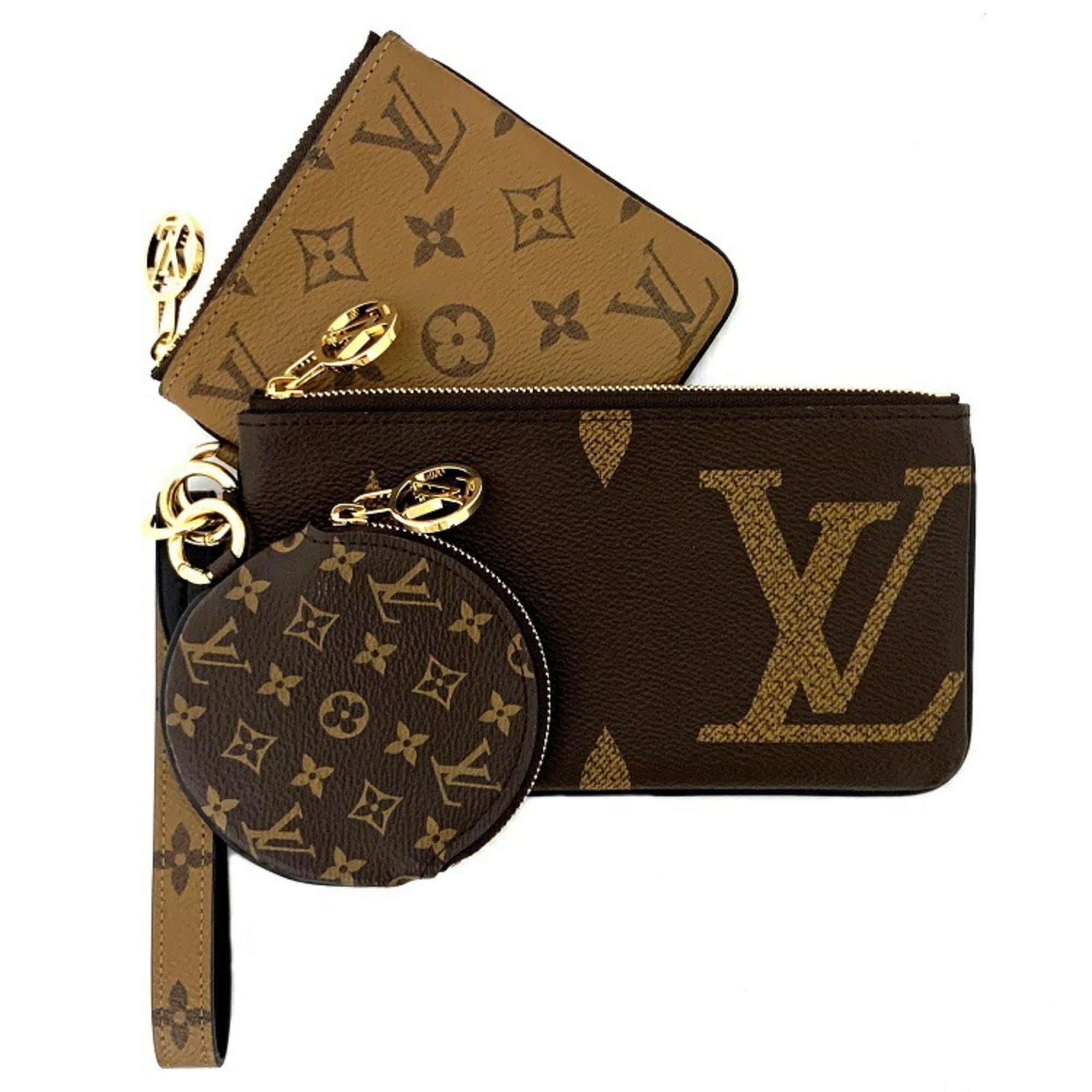 Authenticated Used Louis Vuitton Pochette Trio Beige Giant