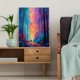 thumbnail image 5 of Qisvanset Autumn Moon Landscape Oil Painting 12x16 Inch Study Room Art, 5 of 8