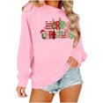 thumbnail image 5 of Christmas Trees Sweatshirt for Women Merry and Bright Christmas Shirts Xmas Holiday Party Long Sleeve Pullover Tops, 5 of 7