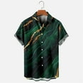 thumbnail image 3 of Camisas Para Hombre Manga Larga Regular Fit Hombres Verano Top Camisas Ocio Especial Digital Impreso Botón Camisa Casual Manga corta Top Blusa (Green, XXL), 3 of 7