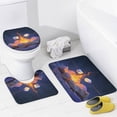 thumbnail image 4 of 4 Piece Shower Curtain Sets Non-Slip Rugs And Toilet Mat Lid Rug Accessories Campfire Marshmallows Durable And Waterproof Campers Gifts for Bathtub Decor, 4 of 8